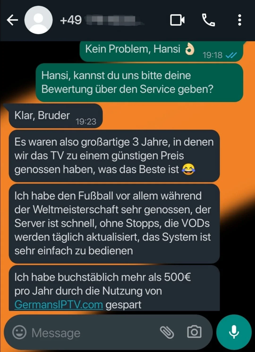 Kundenstimmen Deutsch IPTV