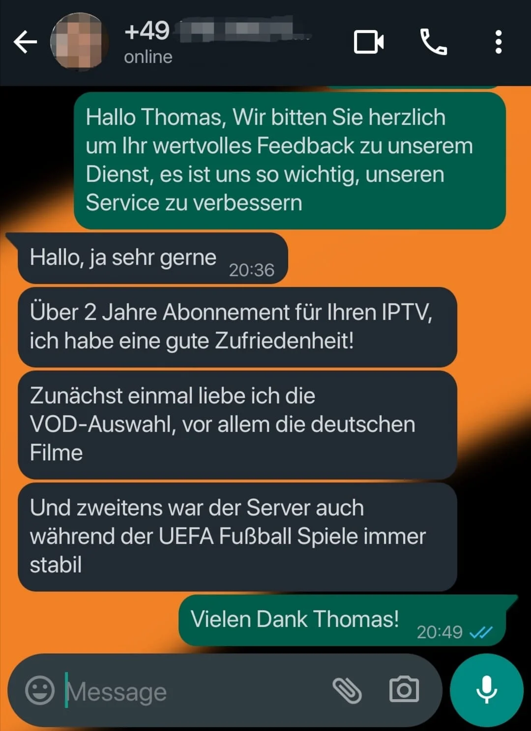 Kundenstimmen IPTV Deutsch