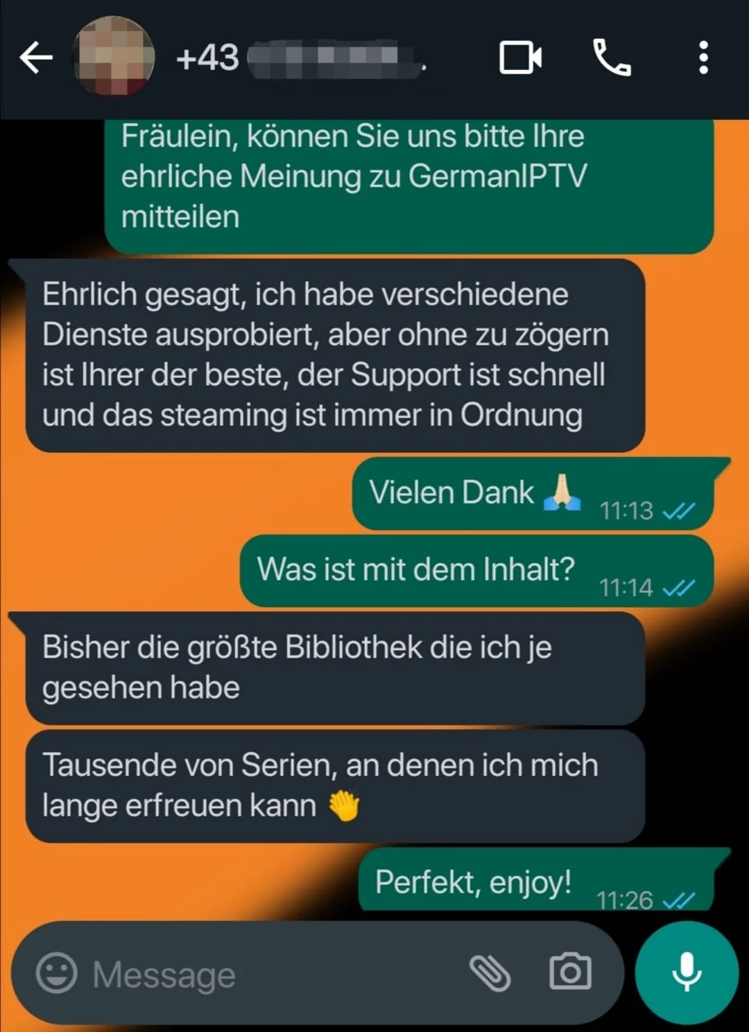 Kundenstimmen German IPTV